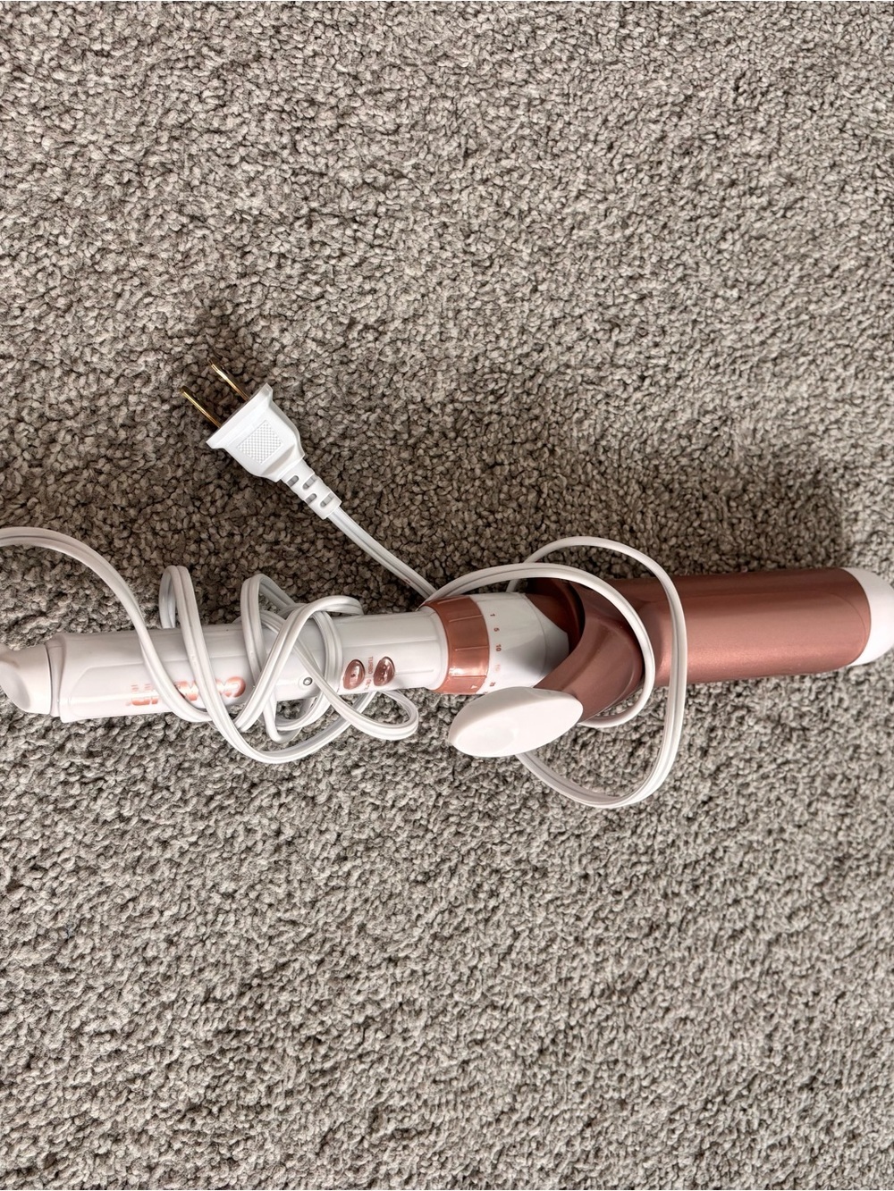 Professional Rose Gold & White Automatic Curling Iron - Salon Results at Home